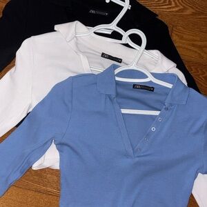 Zara Trio Cropped Long Sleeve